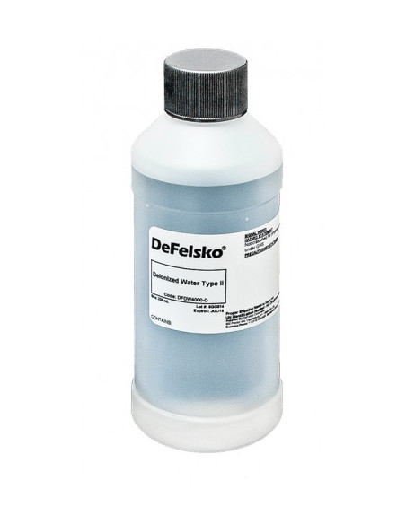 Agua deionizada para pruebas