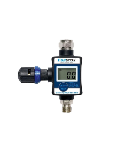 1/4” Digital Air Flow Gauge [w/ Locking Adjustment Valve]