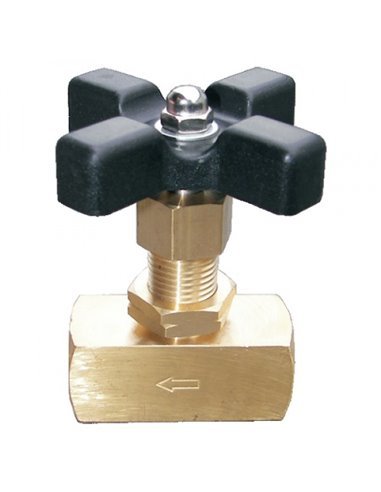 Brass Metering Valve w/Plastic Knob, 20.0034