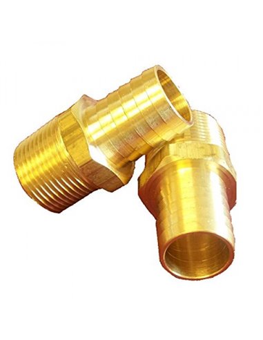 Nipple, Brass Hose - 1" Barb x 1" MPT, BM-1616