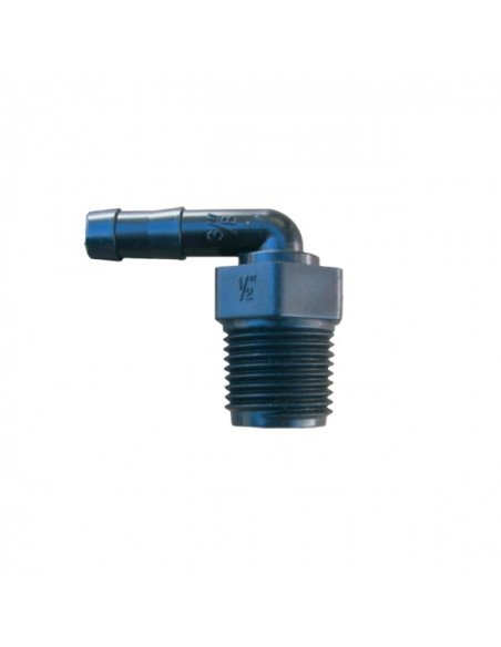 Hose Barb, Poly 1/2"Pipe x 3/8"Barb 90 Degree, HB-050x038-90