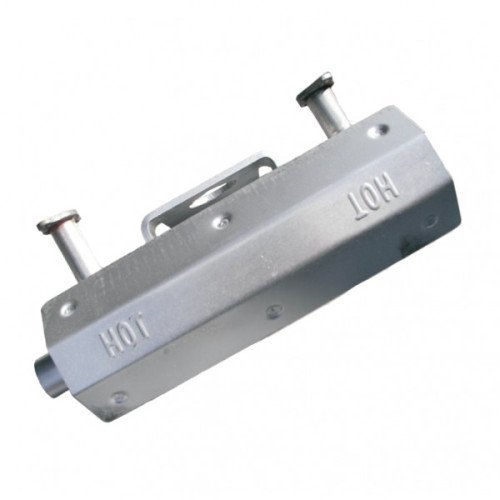 Muffler, Honda V-Twin, Right Side (Oil Filter Side) Discharge, w/Heat Shield  New Style, MFL051