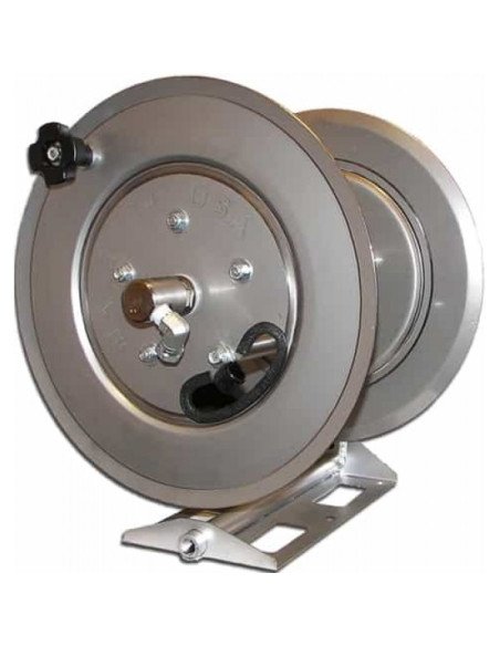 HT SS Hose Reel, Large Base, Pop-Pin Lock, 3/8" x 250', 5000PSI, 400˚F, AR151
