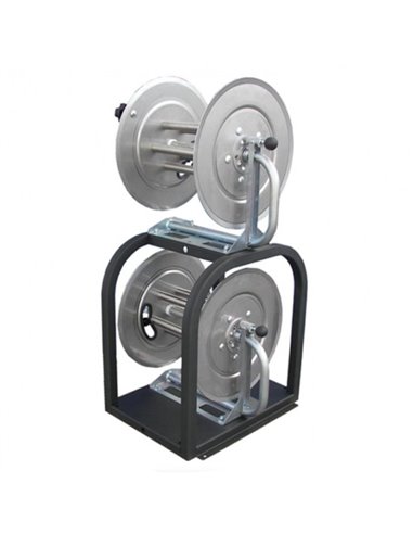 Stacking Hose Reels, Powder Coated Steel Frame,  1ea. AR151 Reel& 1ea. AR152 Reel w/ 1/2" Swivel, AR325