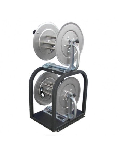 Stacking Hose Reels, Powder Coated Steel Frame,  1ea. AR151 Reel& 1ea. AR152 Reel w/ 1/2" Swivel, AR325