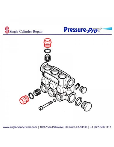 Tapón de válvula/niquelado - VV2G25E, VV3G27G, VP3201950