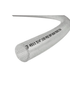 1" Pvc Clear Hose, Reinforced, 4511-1001