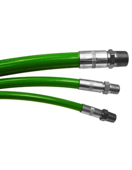 Hose Assy, Jetter, 4000 PSI, 1/2" x100, Green Polyurethane Cover, 1/2mp X 1/2mpx, PRO08100S