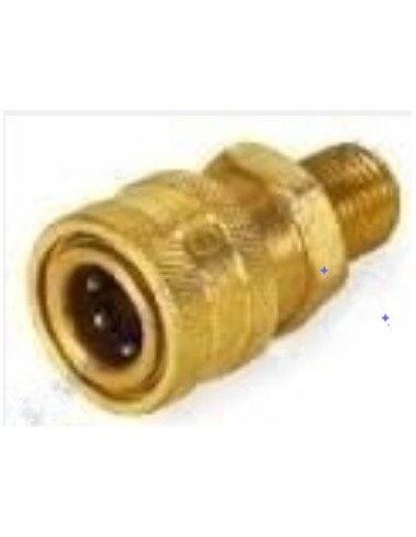 DPac - QC Socket, Brass, 1/4 MNPT, 02-125