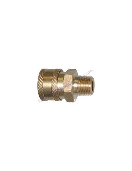DPac - Conector hembra QC, latón, 3/8" MNPT, 02-127